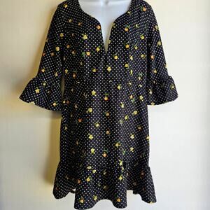 ASOS Polka Dot Floral Print Mini Dress Size 10 Ruffle Retro Cottagcore Feminine
